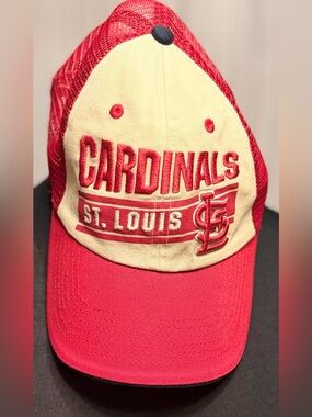 St. Louis Cardinals MLB Genuine Merchandise Trucker Hat Cap Red White Mesh